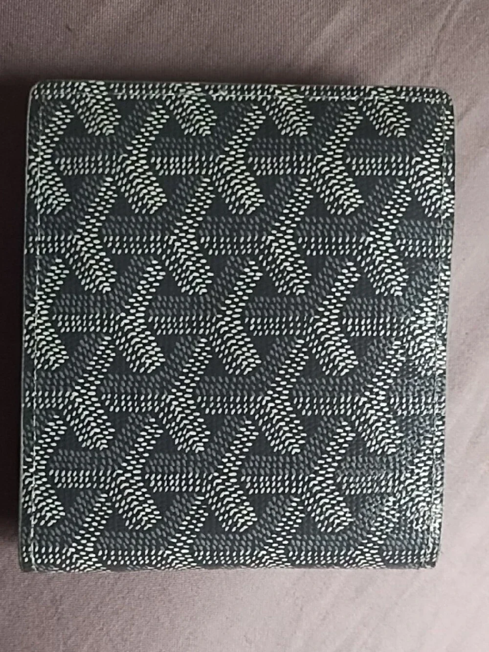 Goyard Black and White Chevron Card Holder